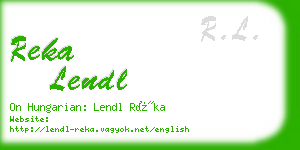 reka lendl business card